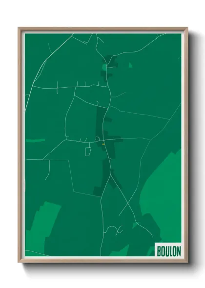 Une affiche de carte sur Boulon