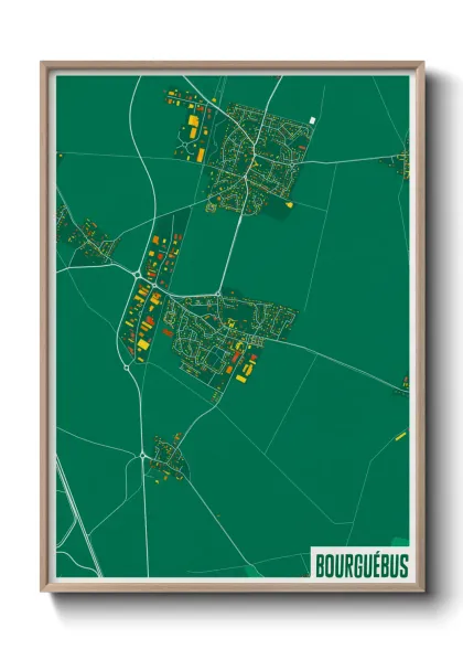 Une affiche de carte sur Bourguébus