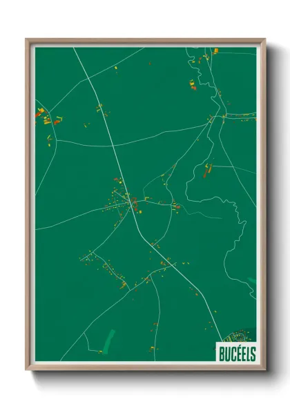 Une affiche de carte sur Bucéels