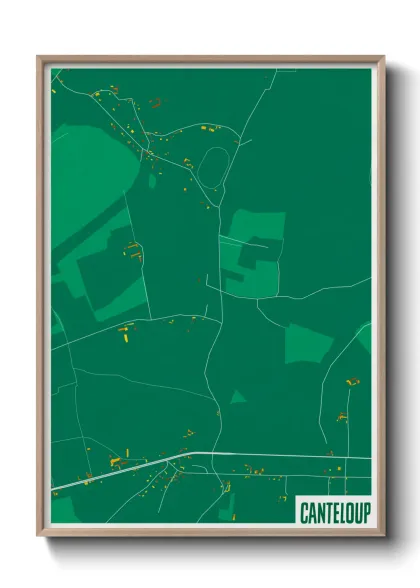 Une affiche de carte sur Canteloup