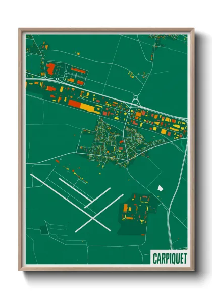 Une affiche de carte sur Carpiquet
