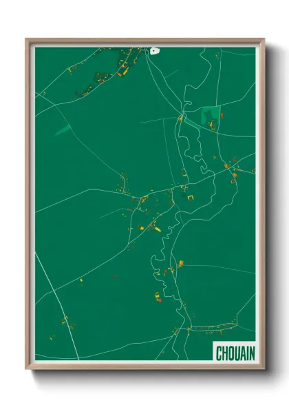 Une affiche de carte sur Chouain