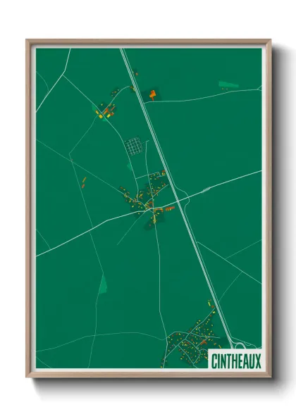 Une affiche de carte sur Cintheaux