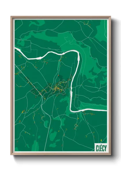 Une affiche de carte sur Clécy