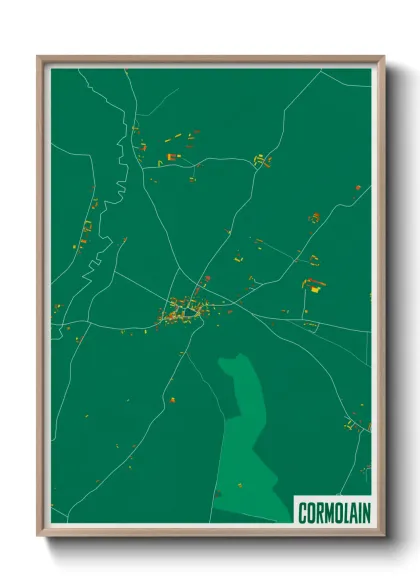 Une affiche de carte sur Cormolain