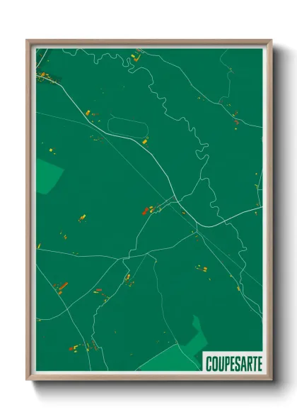 Une affiche de carte sur Coupesarte