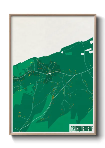Une affiche de carte sur Cricquebœuf