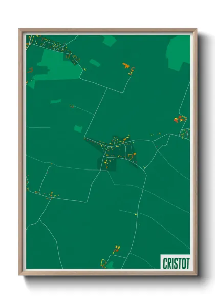 Une affiche de carte sur Cristot