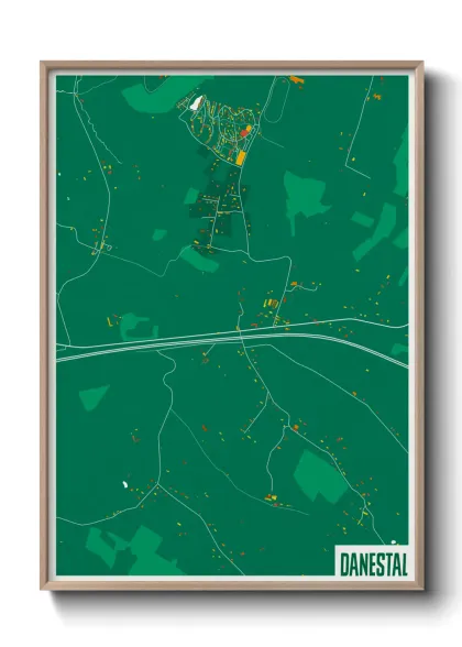 Une affiche de carte sur Danestal