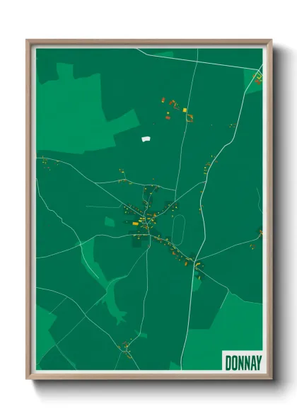 Une affiche de carte sur Donnay