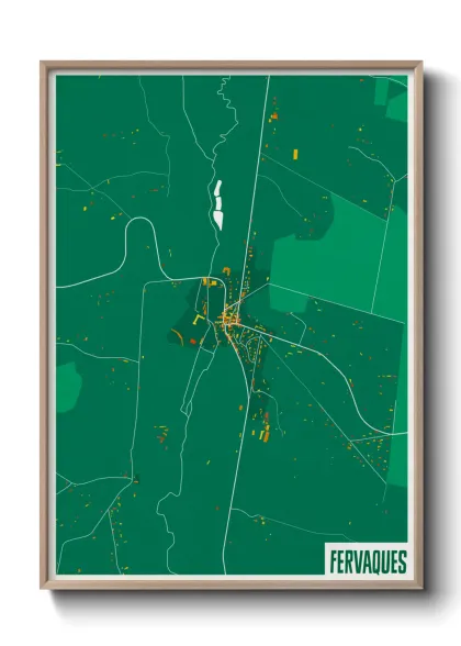 Une affiche de carte sur Fervaques