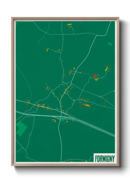 Une affiche de carte sur Formigny
