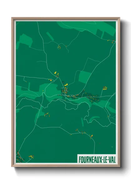 Une affiche de carte sur Fourneaux-le-Val