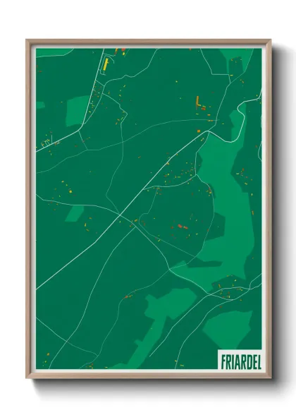 Une affiche de carte sur Friardel