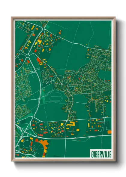 Une affiche de carte sur Giberville