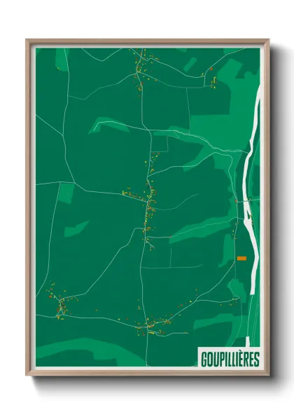 Une affiche de carte sur Goupillières