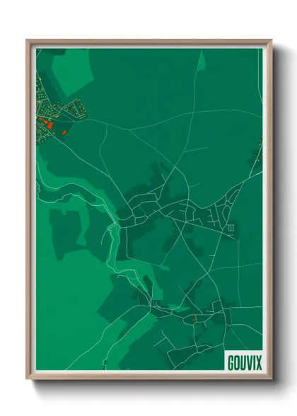 Une affiche de carte sur Gouvix