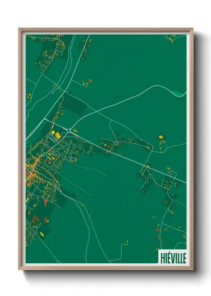 Une affiche de carte sur Hiéville