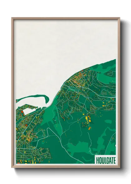 Une affiche de carte sur Houlgate