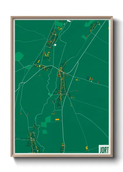 Une affiche de carte sur Jort