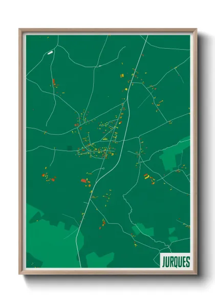 Une affiche de carte sur Jurques