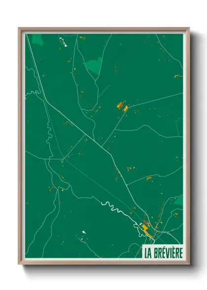 Une affiche de carte sur La Brévière