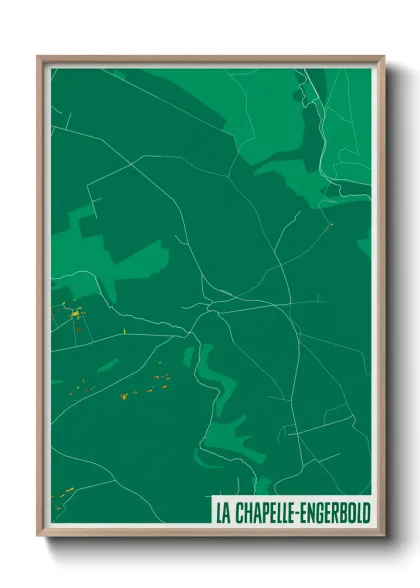 Une affiche de carte sur La Chapelle-Engerbold