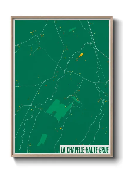 Une affiche de carte sur La Chapelle-Haute-Grue