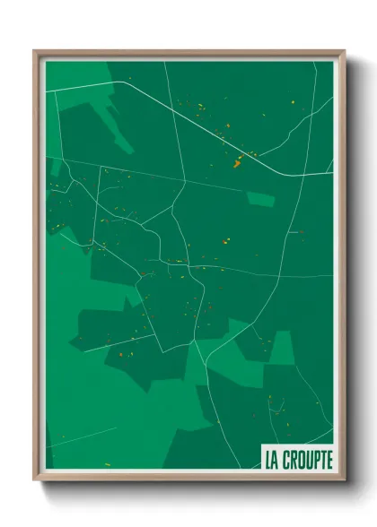 Une affiche de carte sur La Croupte