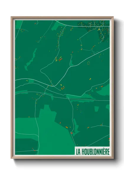 Une affiche de carte sur La Houblonnière