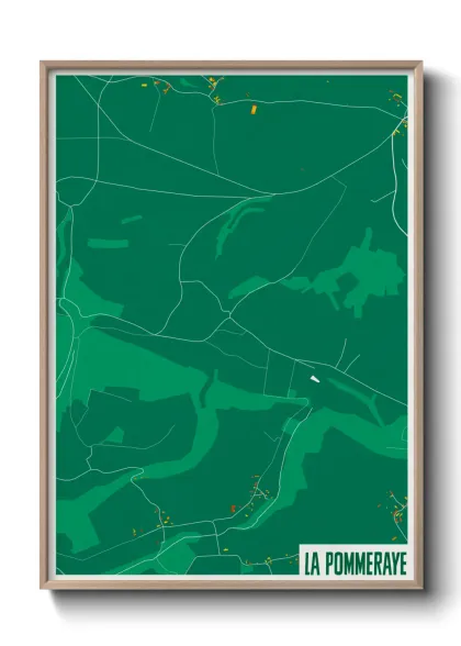 Une affiche de carte sur La Pommeraye