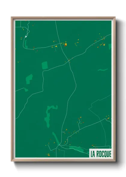 Une affiche de carte sur La Rocque