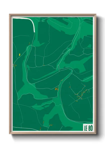 Une affiche de carte sur Le Bô