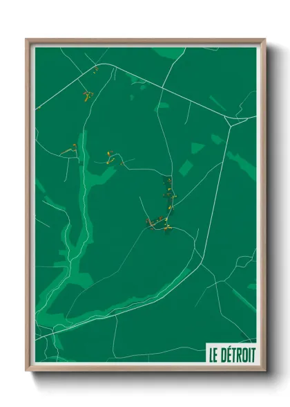 Une affiche de carte sur Le Détroit