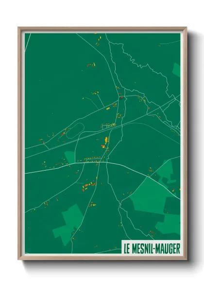 Une affiche de carte sur Le Mesnil-Mauger