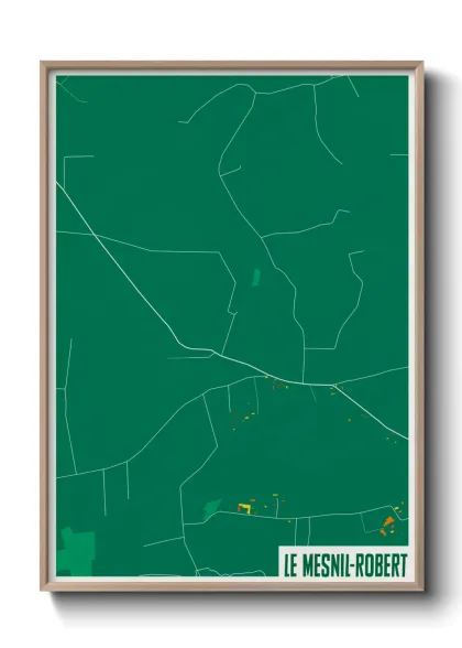 Une affiche de carte sur Le Mesnil-Robert