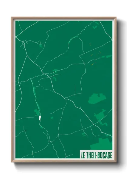 Une affiche de carte sur Le Theil-Bocage