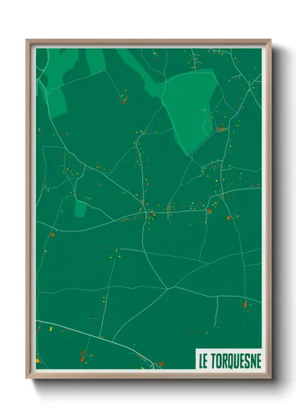 Une affiche de carte sur Le Torquesne