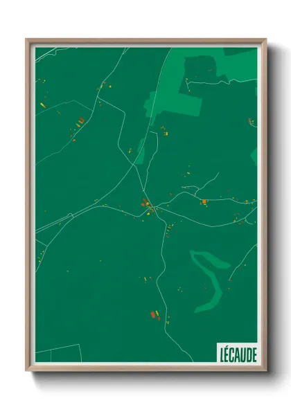 Une affiche de carte sur Lécaude