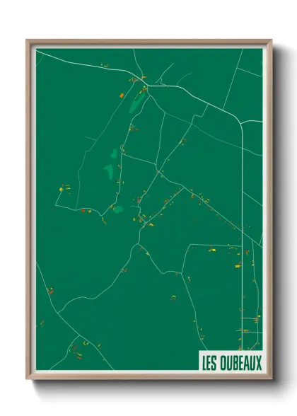 Une affiche de carte sur Les Oubeaux