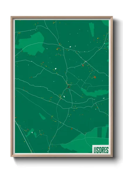 Une affiche de carte sur Lisores