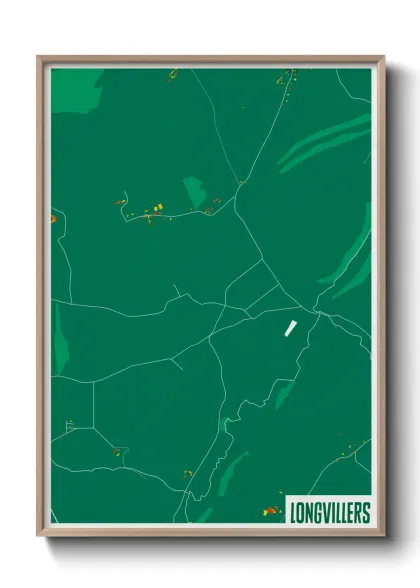 Une affiche de carte sur Longvillers