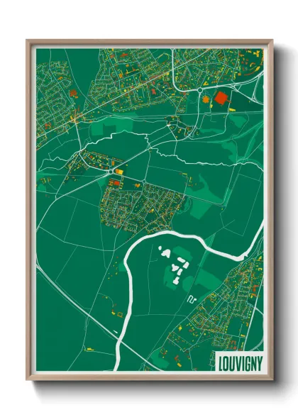 Une affiche de carte sur Louvigny