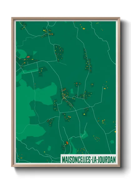 Une affiche de carte sur Maisoncelles-la-Jourdan