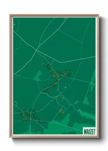 Une affiche de carte sur Maizet