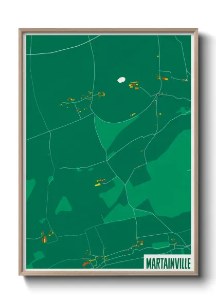 Une affiche de carte sur Martainville
