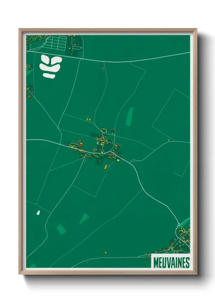 Une affiche de carte sur Meuvaines
