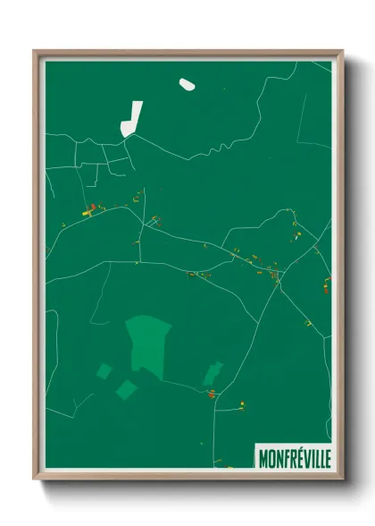 Une affiche de carte sur Monfréville