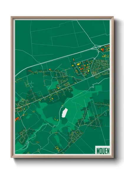 Une affiche de carte sur Mouen