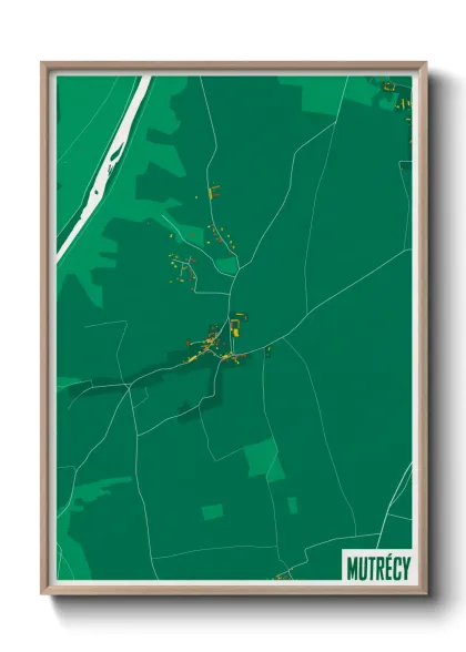 Une affiche de carte sur Mutrécy